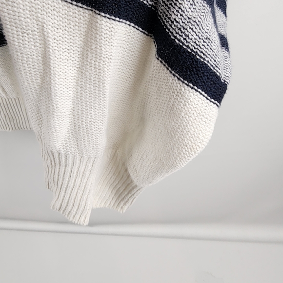 AJ Armani Jeans Mens Sweater Regular Fit Black White Stripes Size XL - Picture 7 of 10